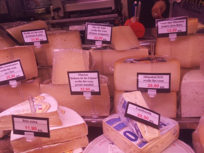 spanish cheese at gracia,barcelona