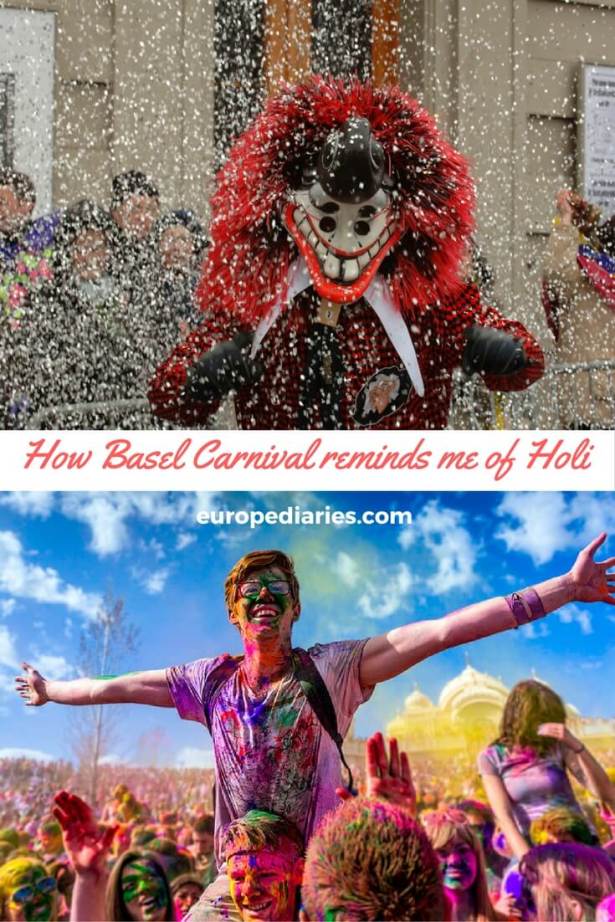 Basel Fasnacht and Holi are both celebrated around Spring.