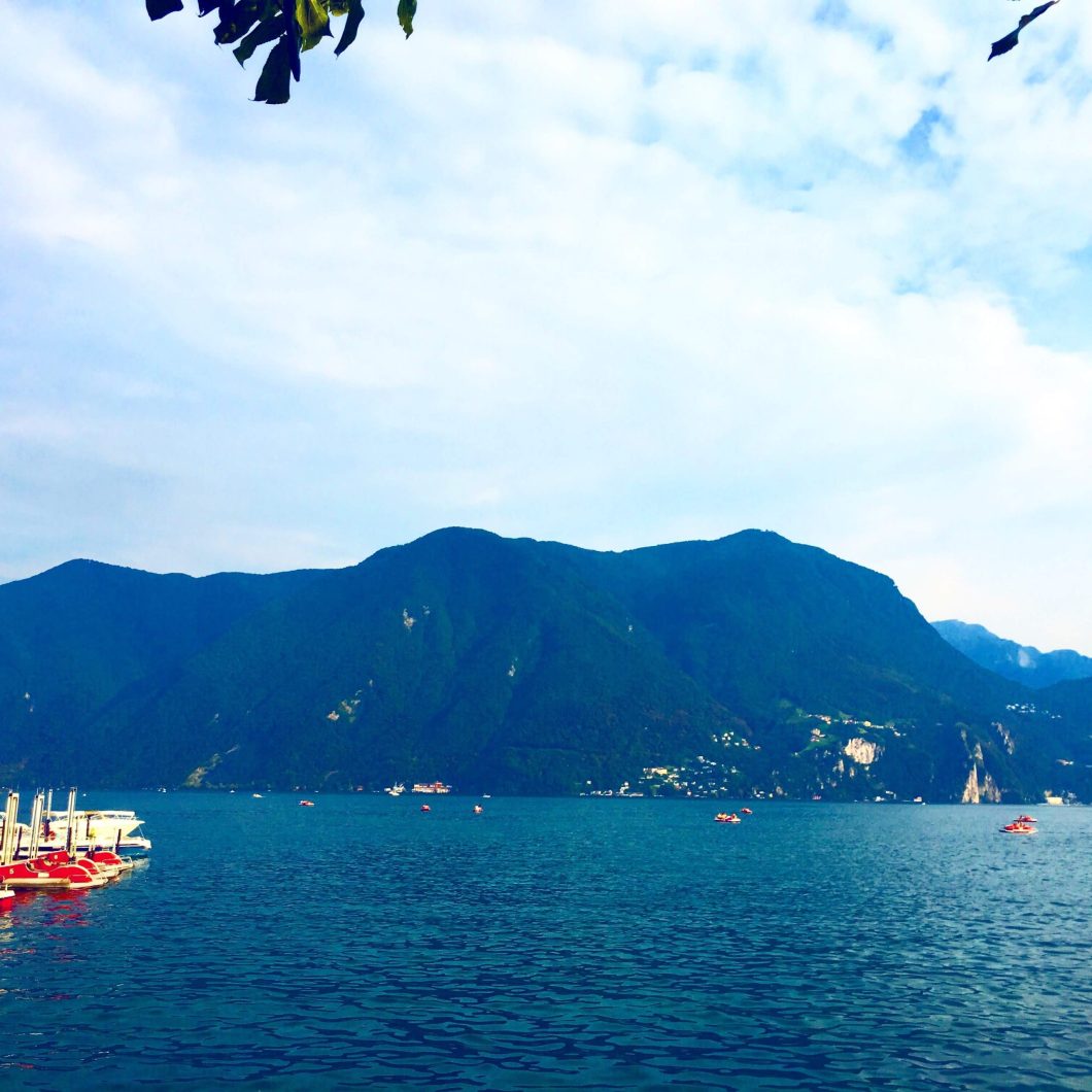 Lake Lugano and the Ticino mountains seen from Monte Tamaro