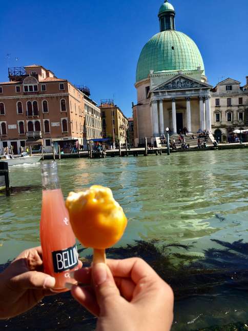Famous drink in Venice:Bellini-made up of Peach puree and Prosecco