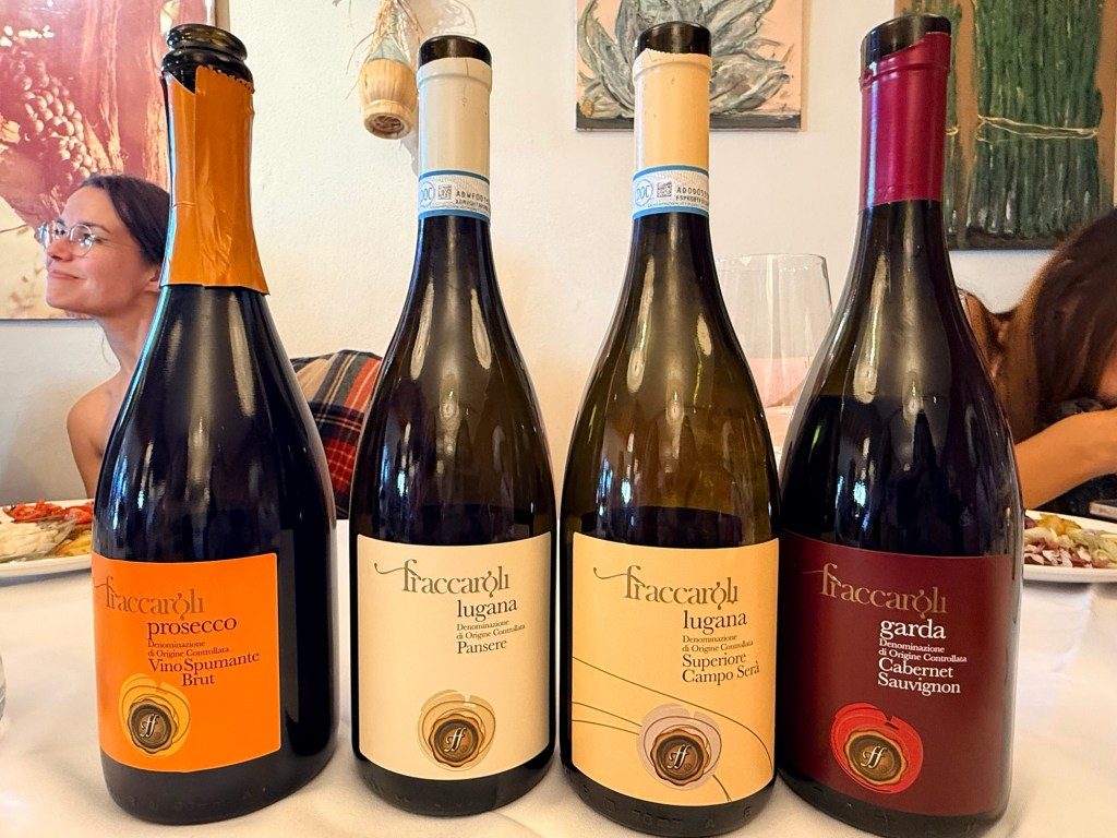 The Fraccaroli wine range including Lugana DOC and Garda Cabernet Sauvignon