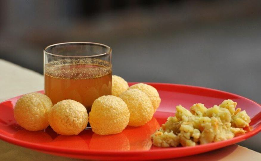 Puchka or Pani Puri - the best streetfood in Kolkata,India. 