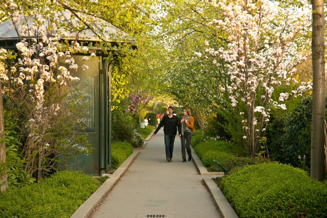 The elevated Promenade Plantee in the 12th arrondissement of Paris