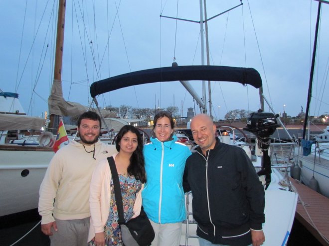 Bidding adieu to the fab team at Sailing Experience Barcelona